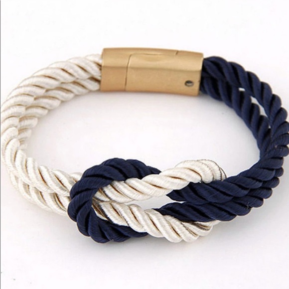 Jewelry - Braided Rope Chain w/ Magnetic Clasp Bow Charm